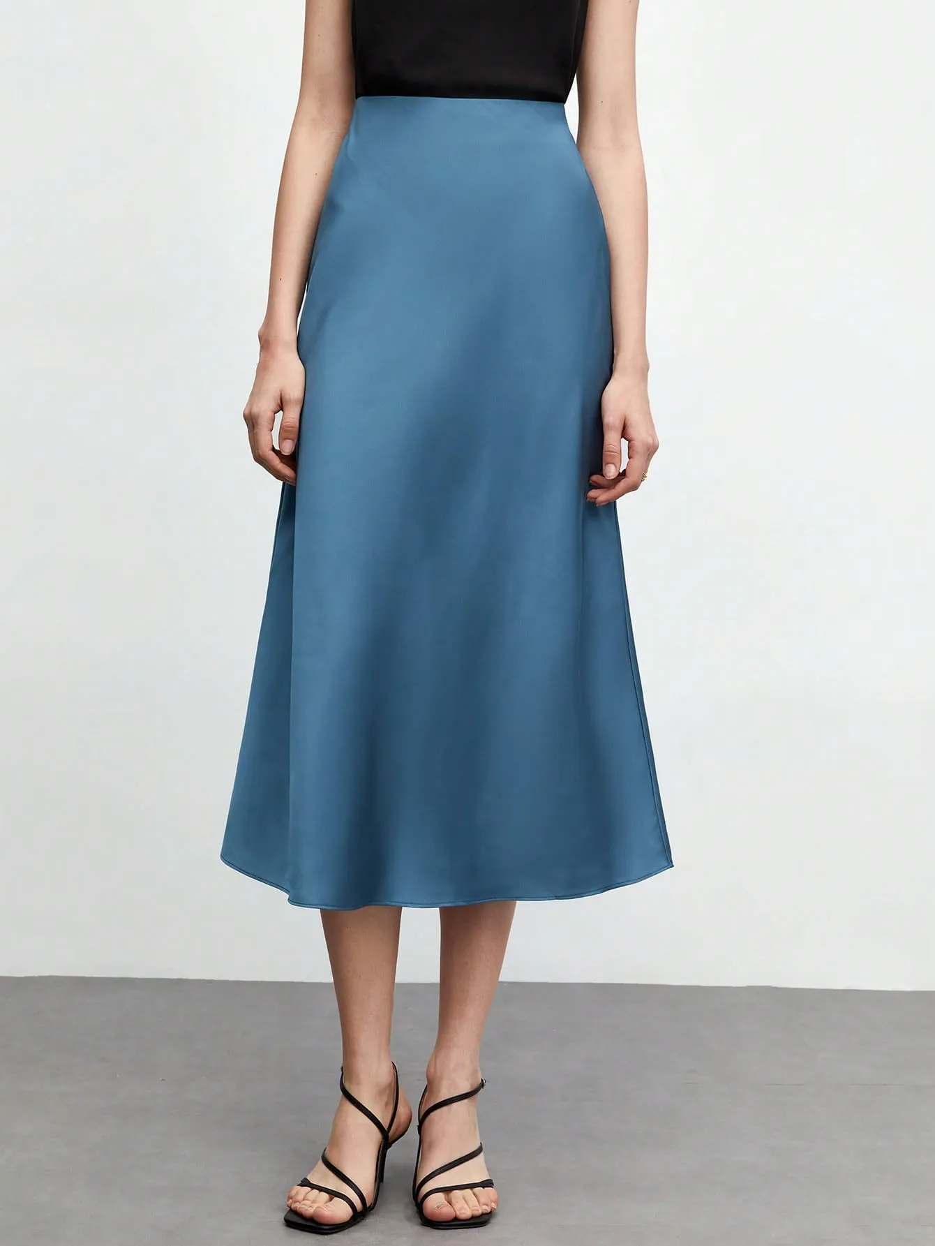 BIZwear Solid A-line Skirt Workwear