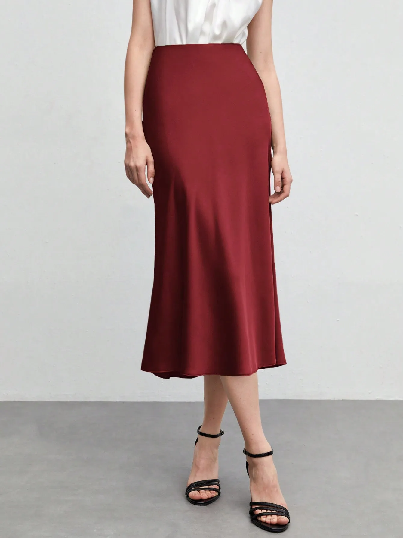 BIZwear Solid A-line Skirt Workwear