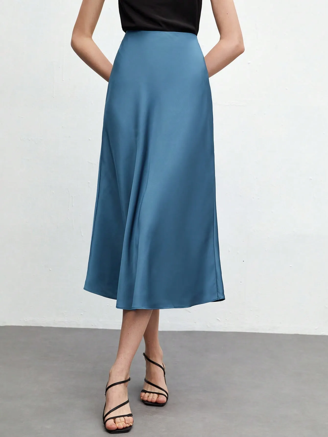 BIZwear Solid A-line Skirt Workwear