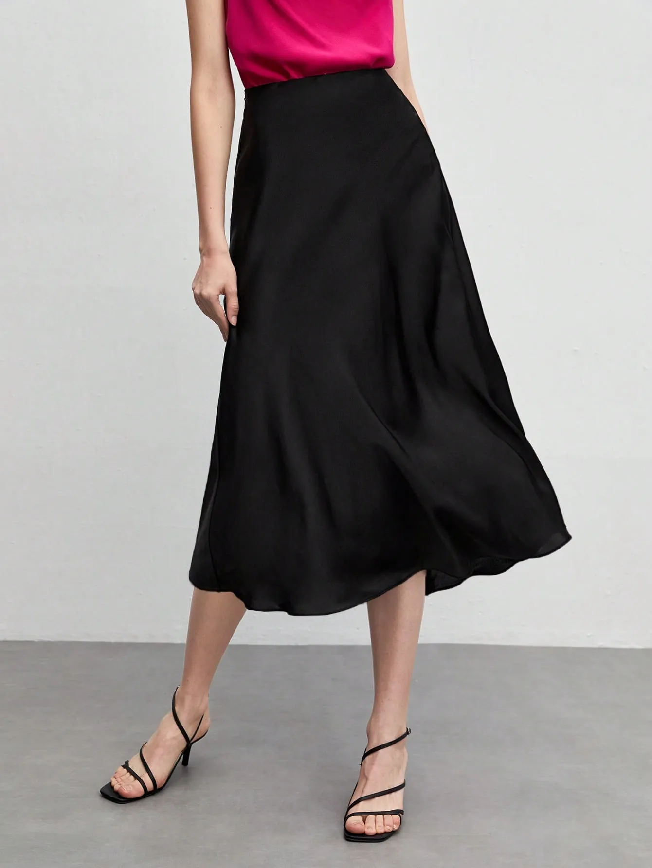 BIZwear Solid A-line Skirt Workwear