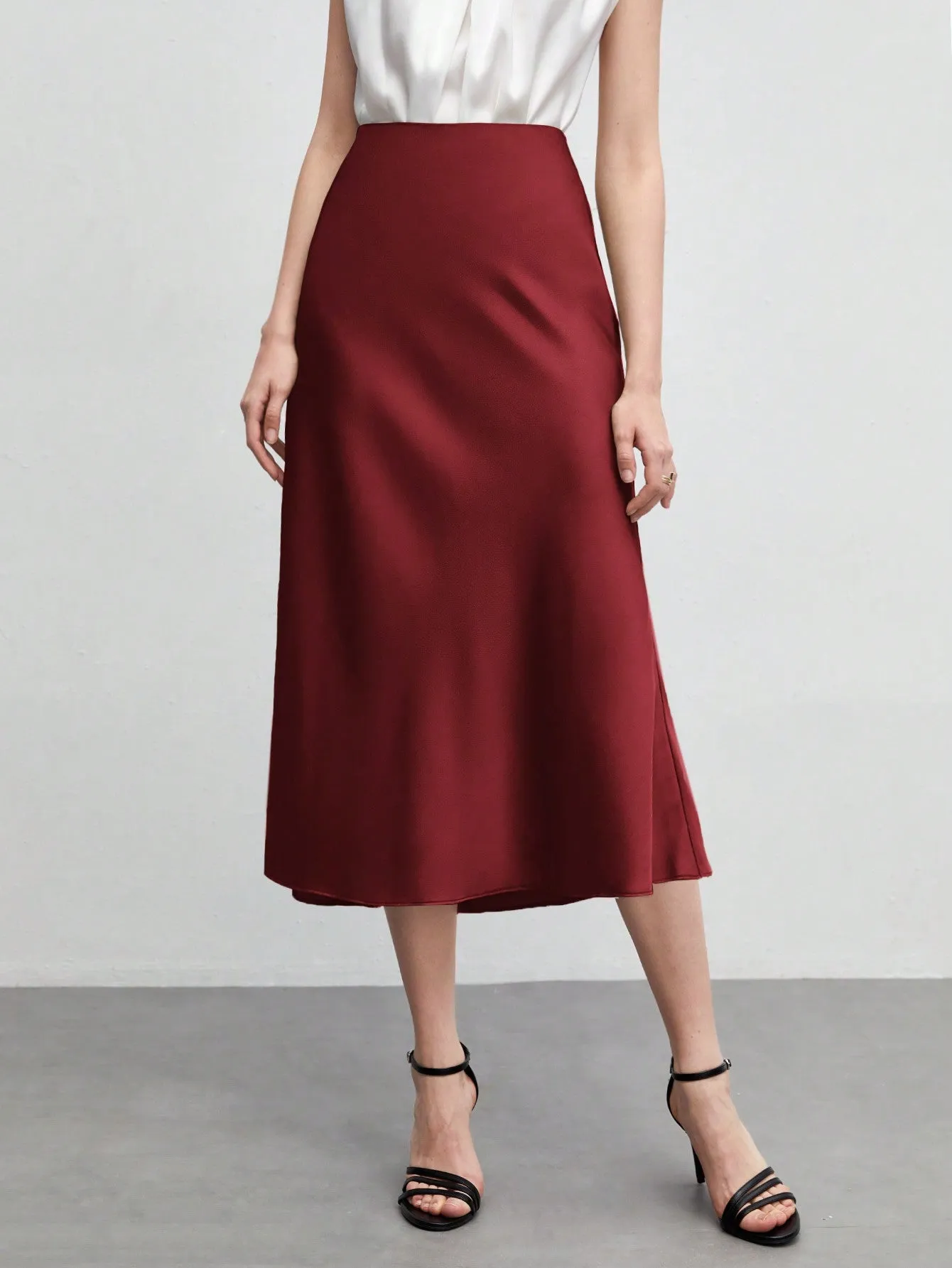 BIZwear Solid A-line Skirt Workwear