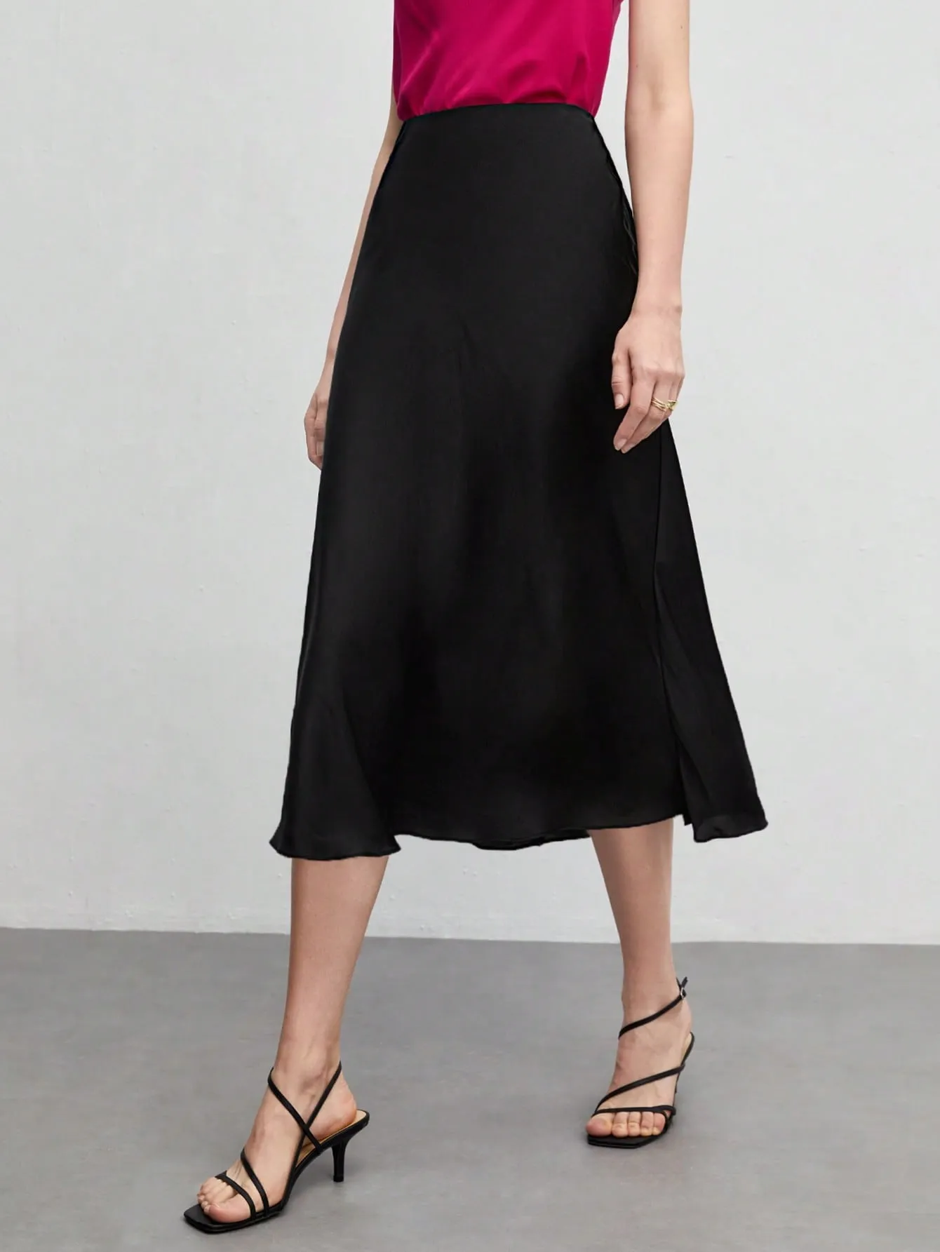 BIZwear Solid A-line Skirt Workwear