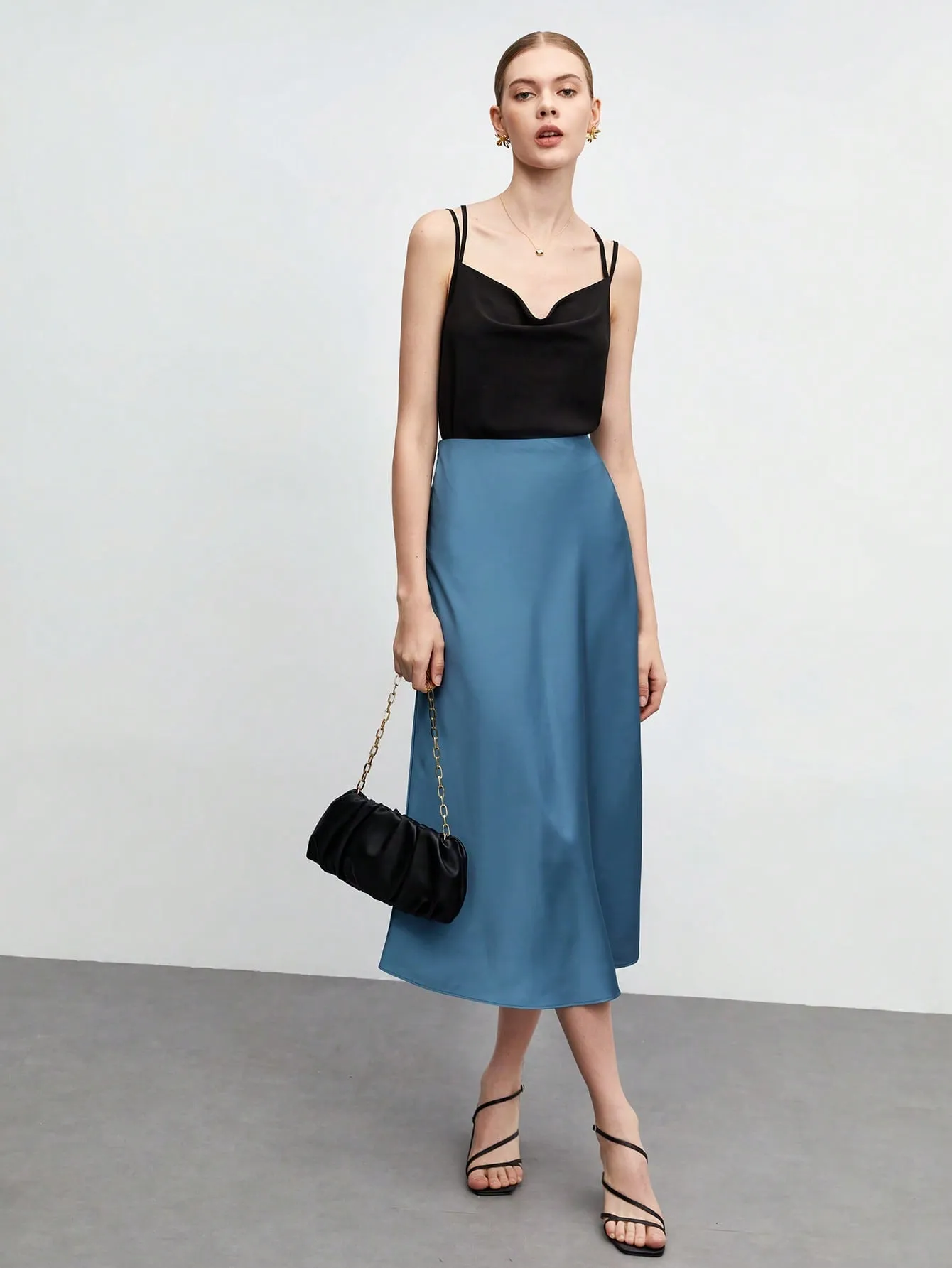 BIZwear Solid A-line Skirt Workwear