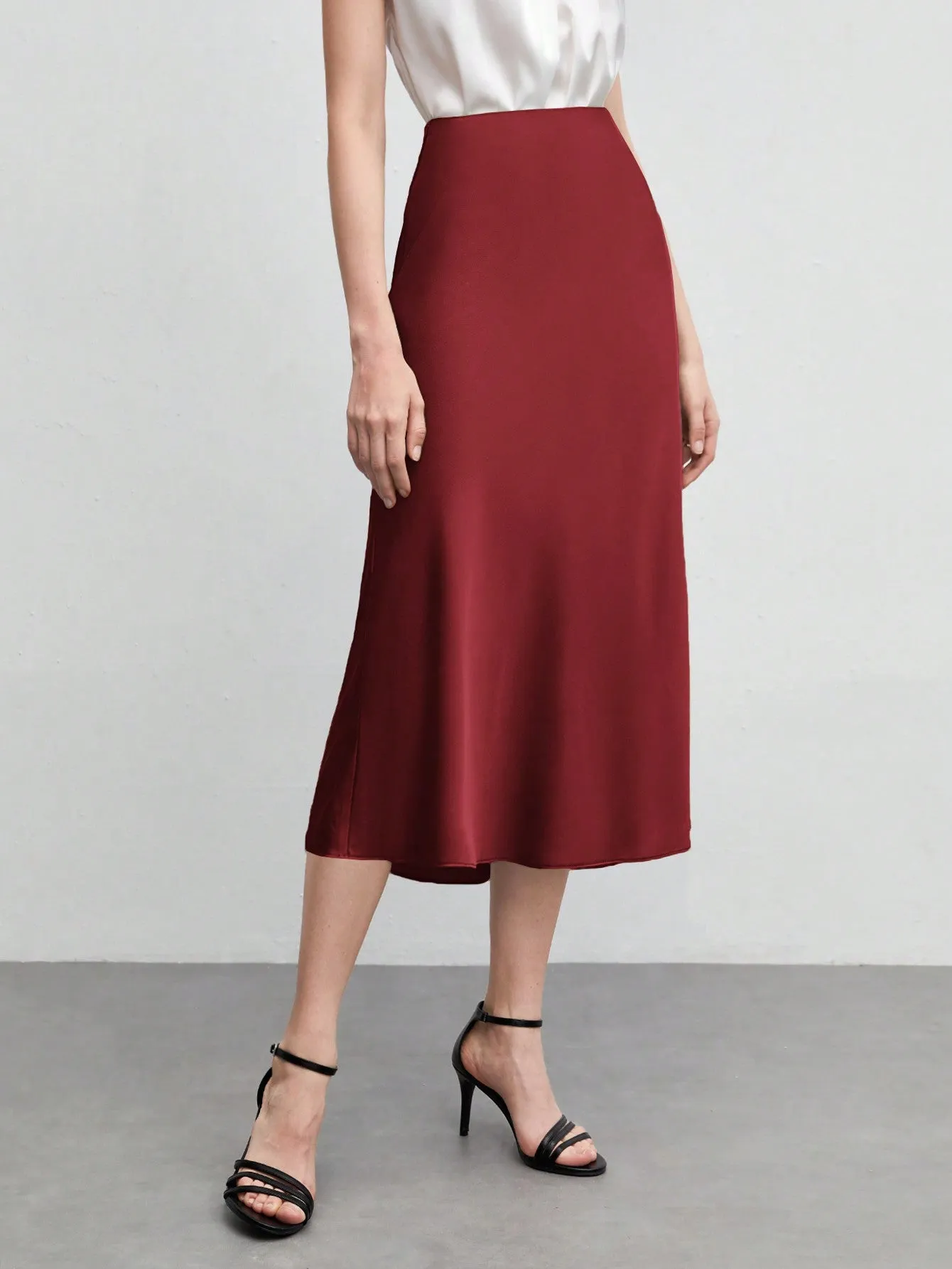 BIZwear Solid A-line Skirt Workwear