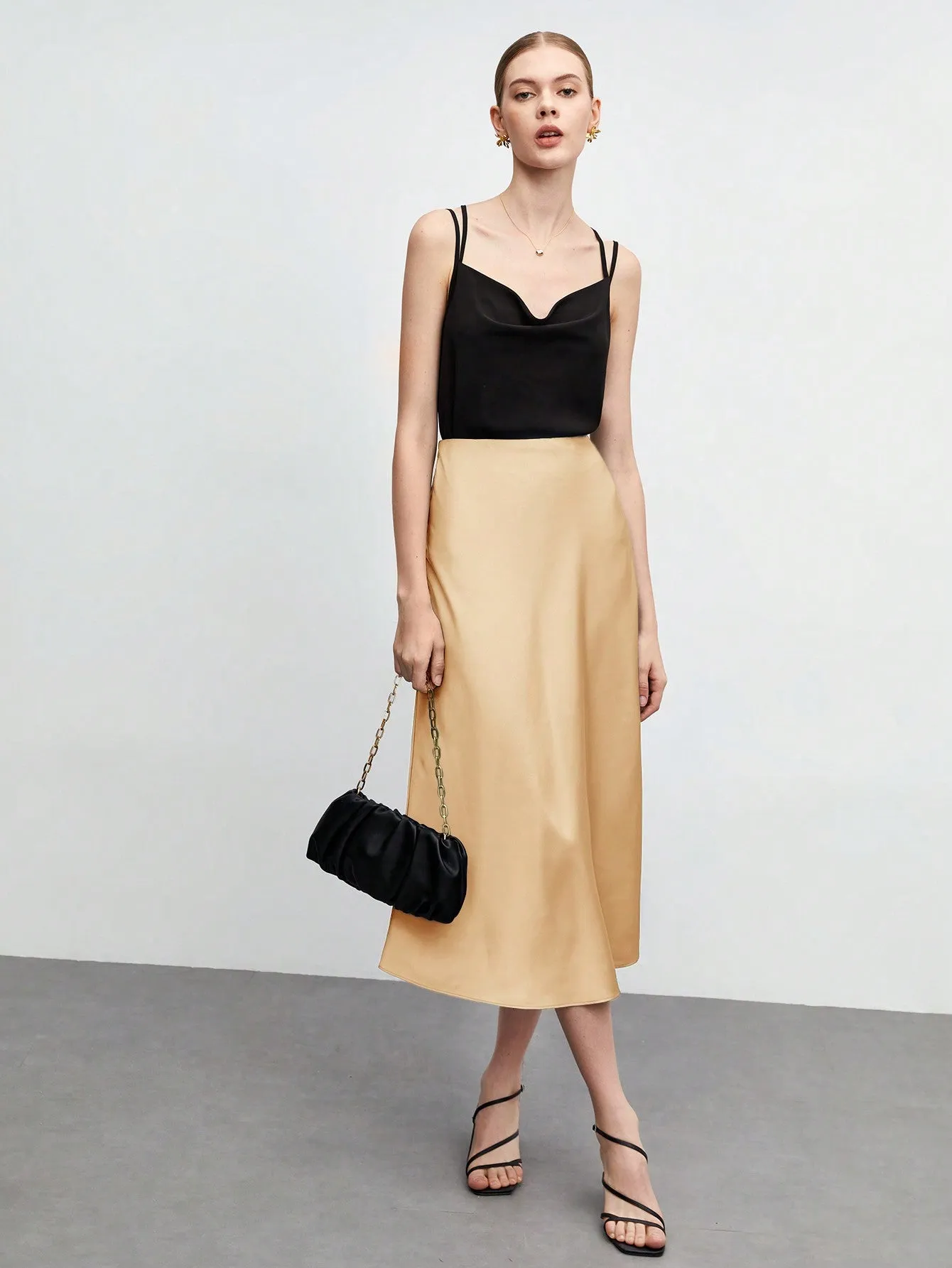 BIZwear Solid A-line Skirt Workwear