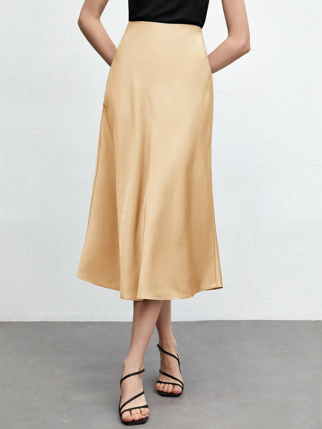 BIZwear Solid A-line Skirt Workwear