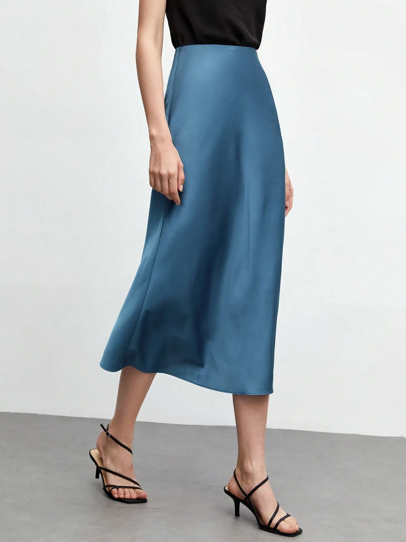 BIZwear Solid A-line Skirt Workwear