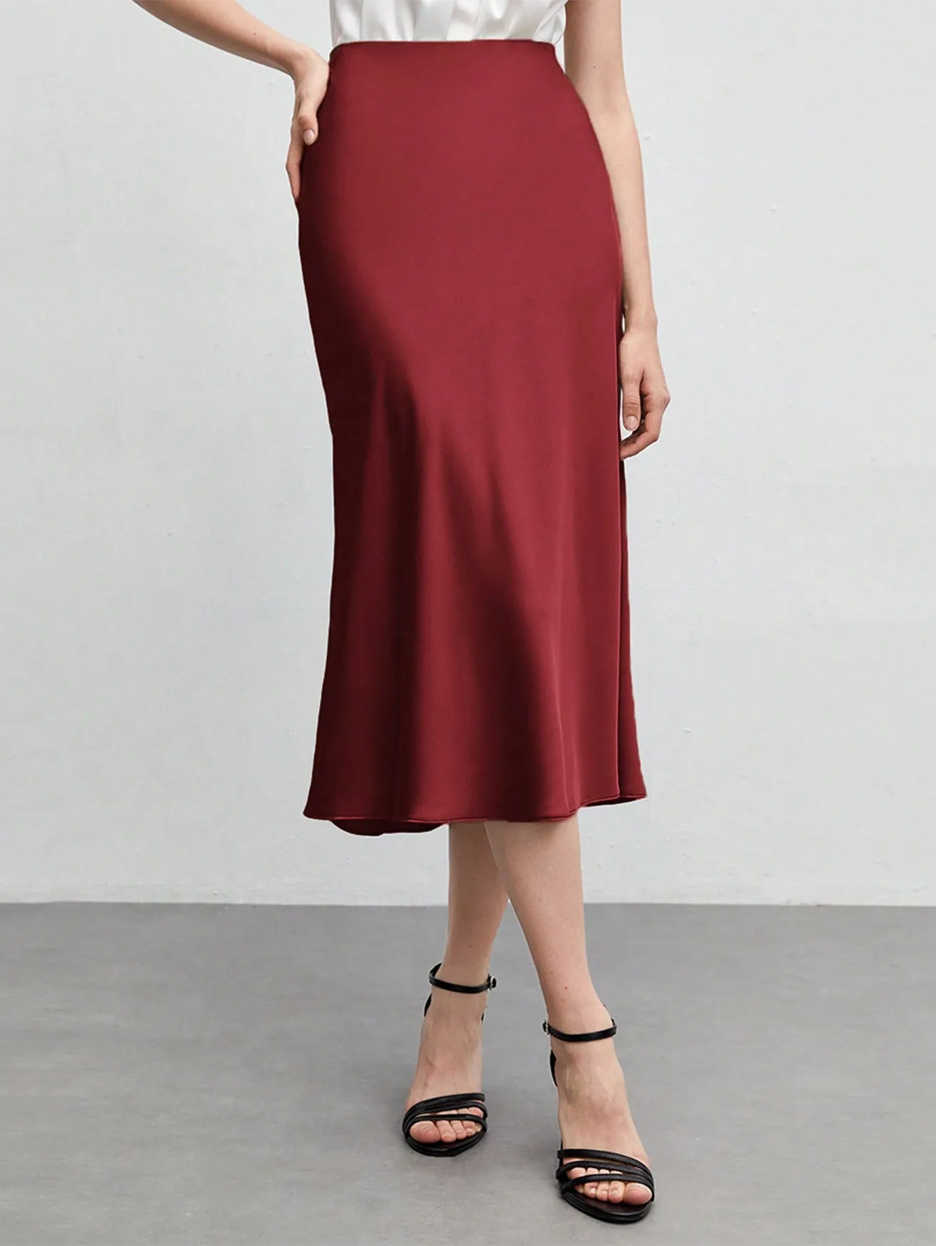 BIZwear Solid A-line Skirt Workwear