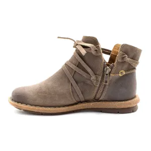 Born Tarkiln Ankle Boots Fabric Brown Colour For Women