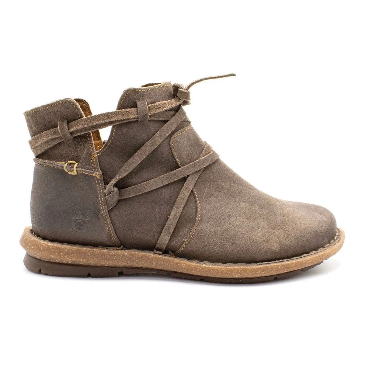 Born Tarkiln Ankle Boots Fabric Brown Colour For Women