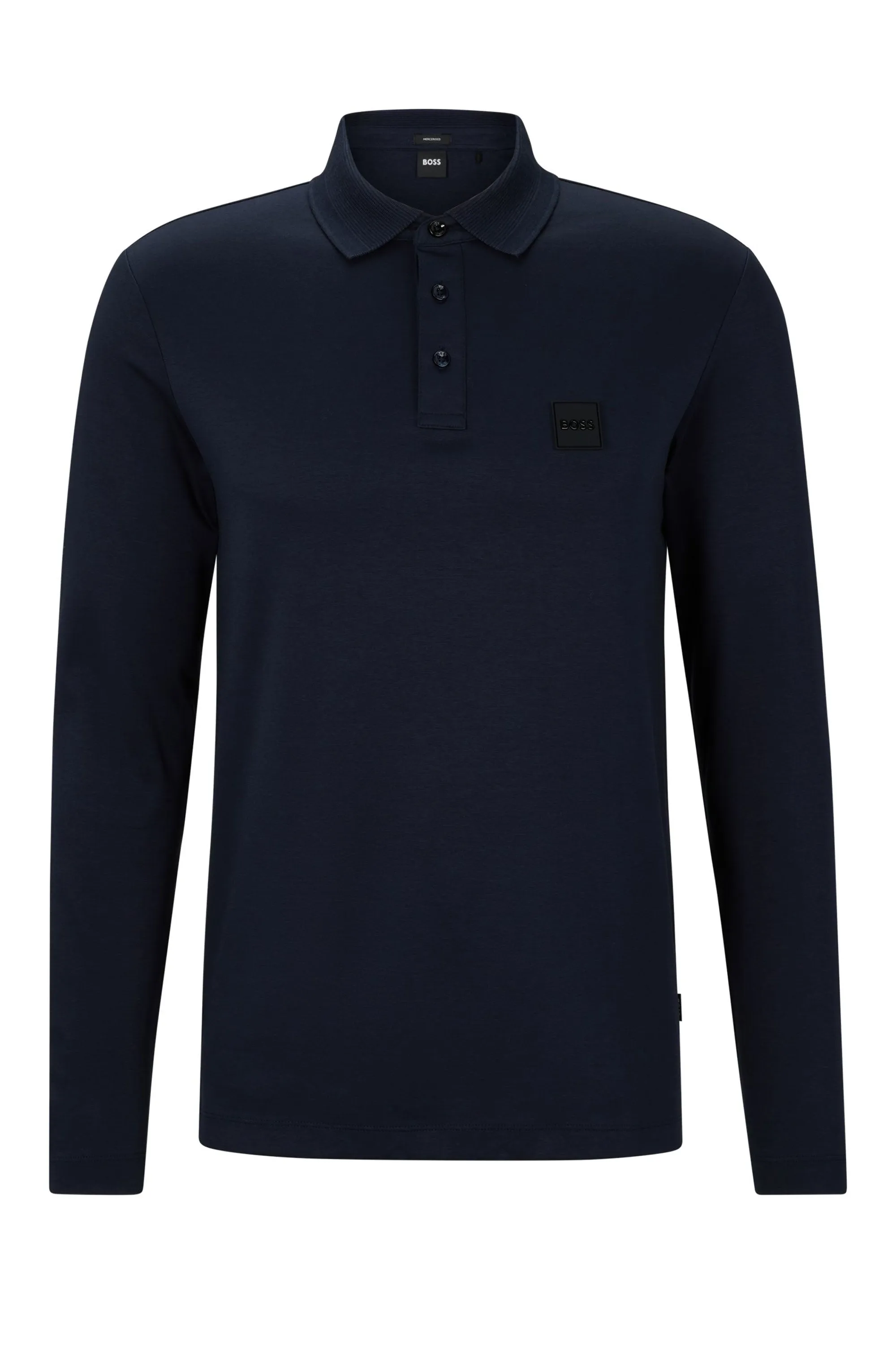 Boss Pado 08 Long Sleeved Polo Shirt Dark Blue