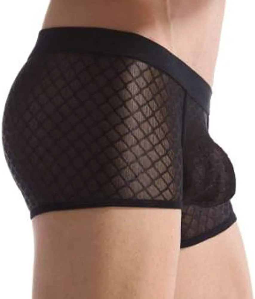 Boxers for Men Men's Sexy Underwear Soft Mesh Open Fly Boxer Briefs