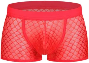 Boxers for Men Men's Sexy Underwear Soft Mesh Open Fly Boxer Briefs
