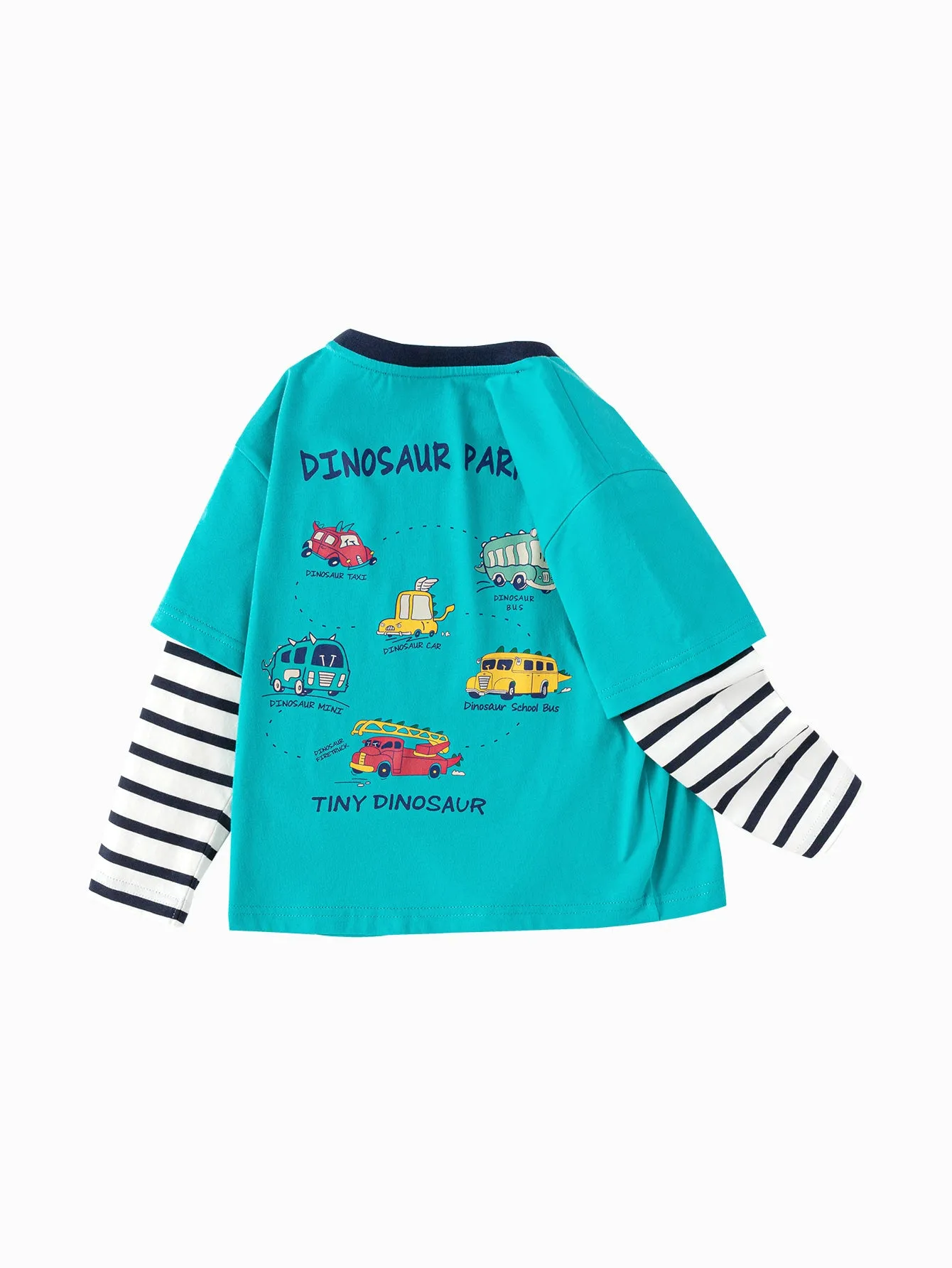 Boy Trend Scenarios Cartoon car Blue Long Sleeve T-Shirt