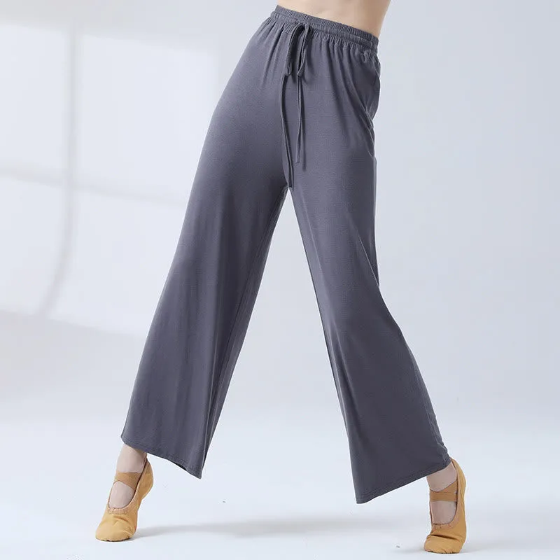 Buddha Stones Loose Modal Drawstring Wide Leg Pants For Yoga Dance