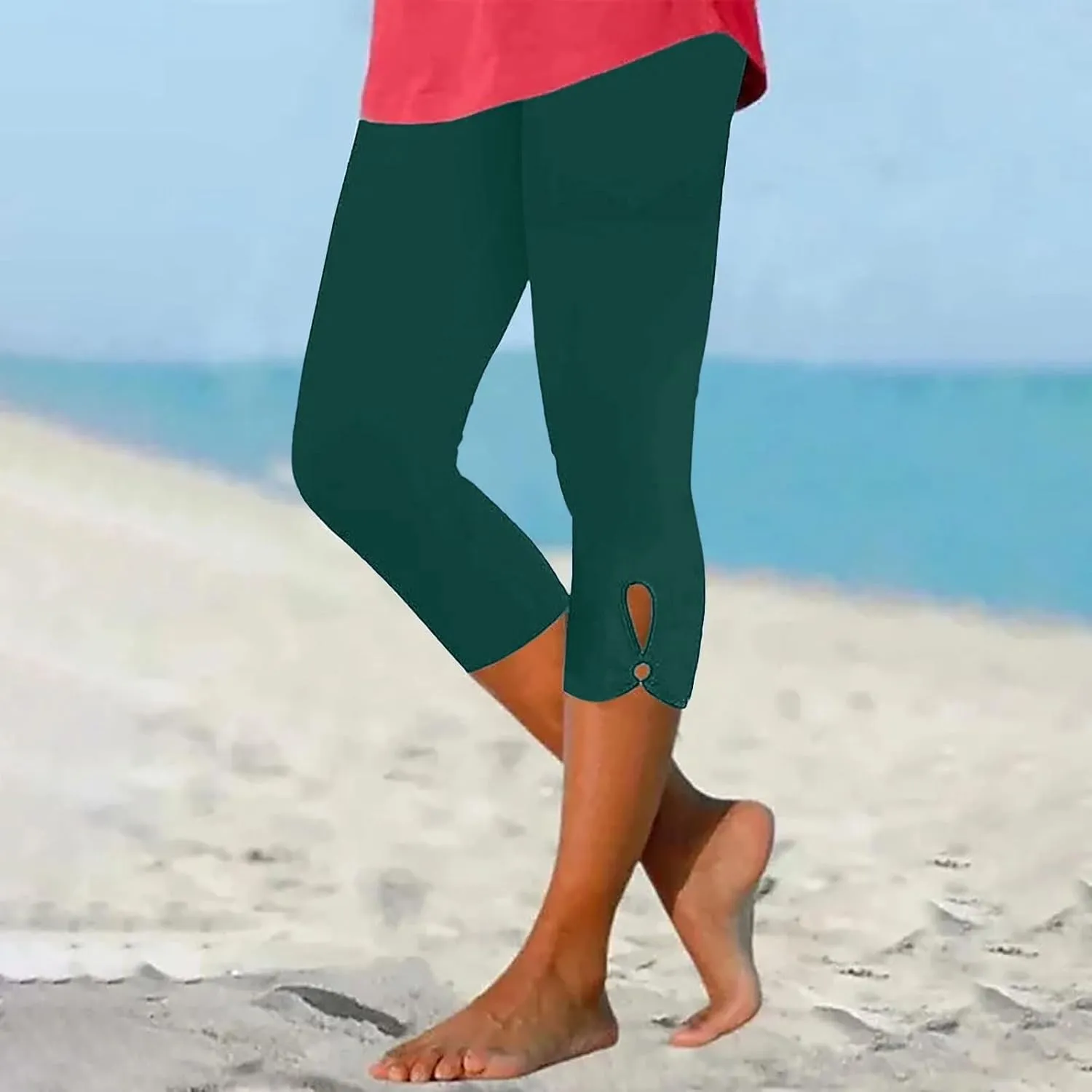 Capri Leggings for Women Trendy Casual Yoga Pants 2025 Summer Lightweight Soft Comfy Stretchy Workout Pants