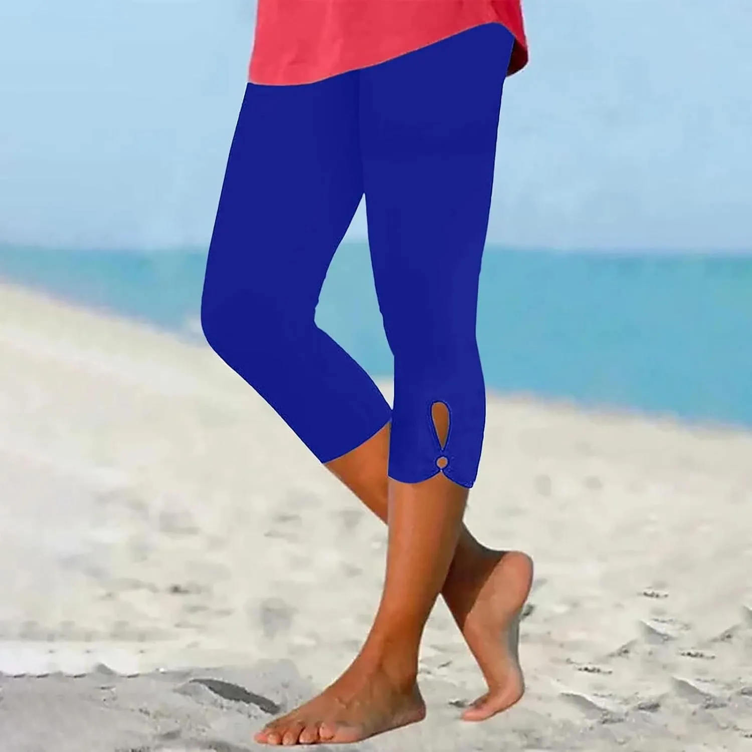 Capri Leggings for Women Trendy Casual Yoga Pants 2025 Summer Lightweight Soft Comfy Stretchy Workout Pants