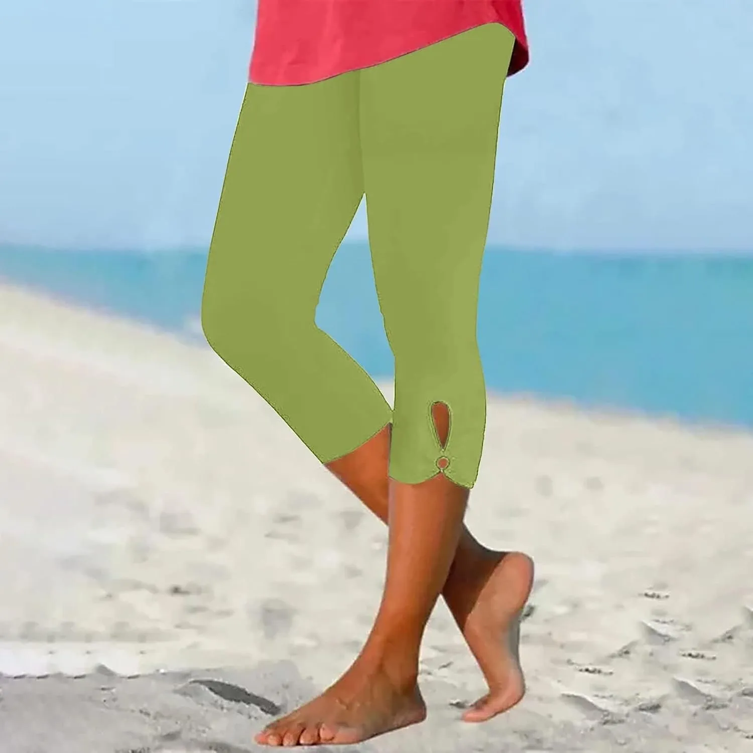 Capri Leggings for Women Trendy Casual Yoga Pants 2025 Summer Lightweight Soft Comfy Stretchy Workout Pants