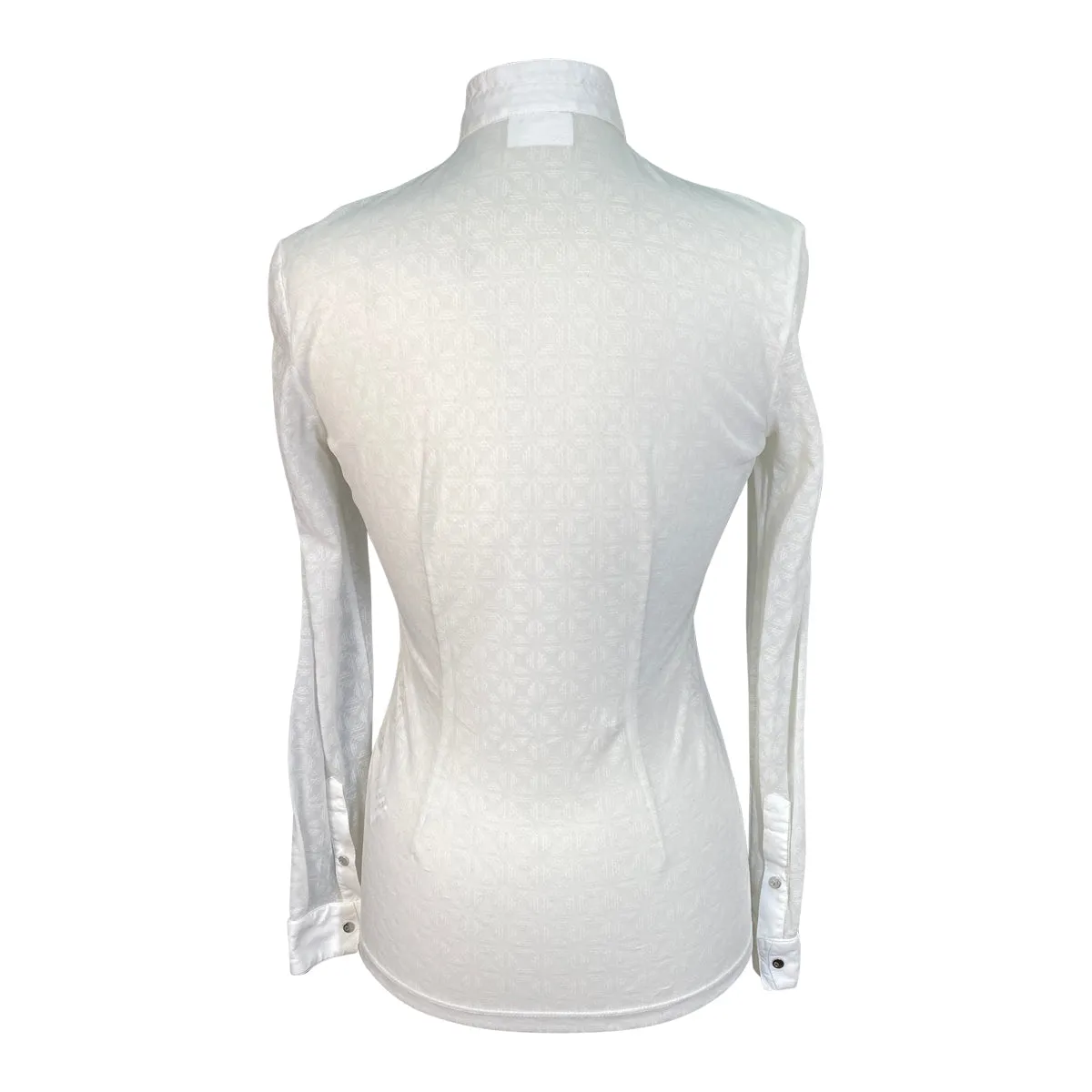 Cavalleria Toscana Long Sleeve Show Shirt in White - Women's Medium