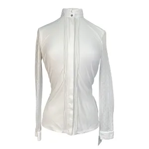 Cavalleria Toscana Long Sleeve Show Shirt in White - Women's Medium