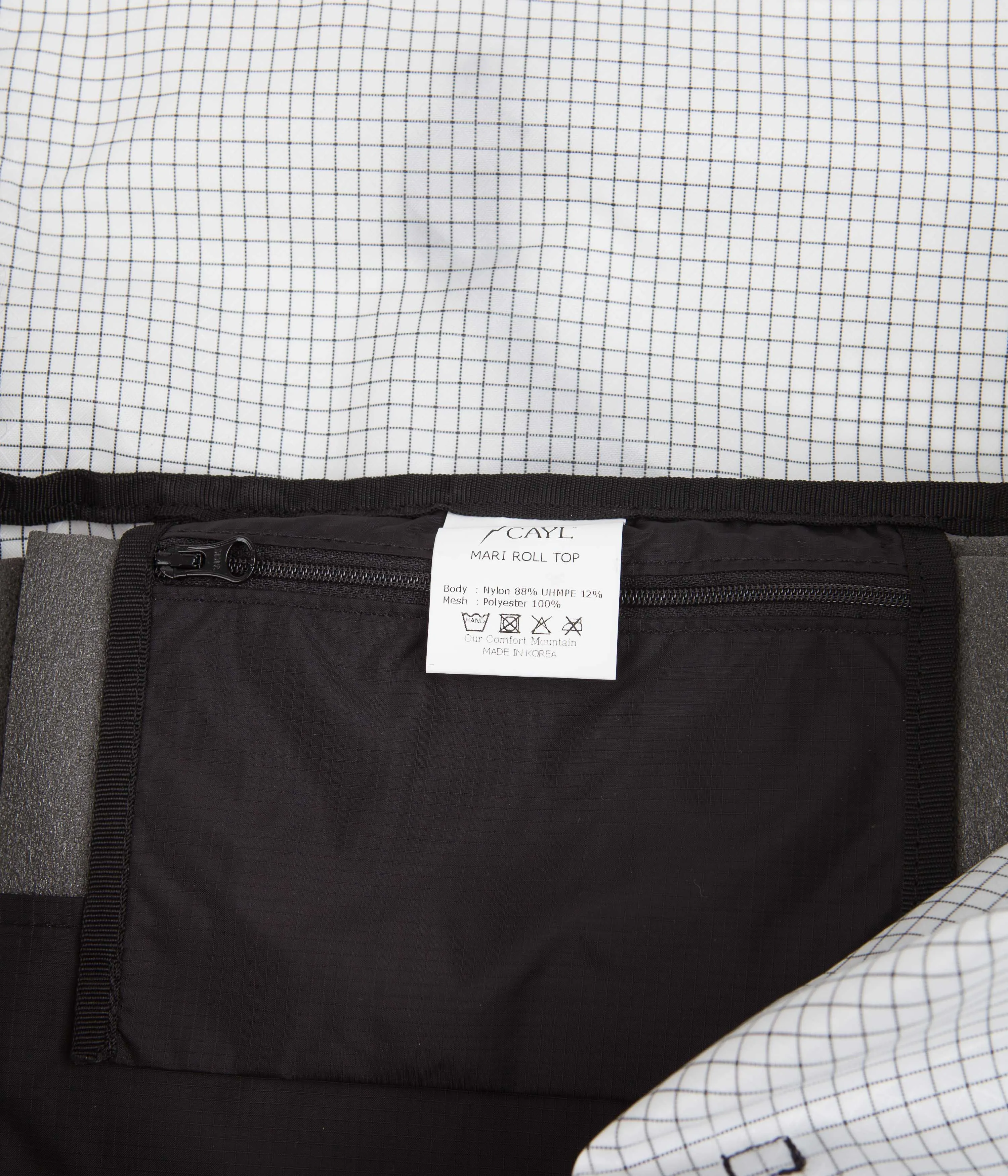 Cayl Mari Roll Top B-Grid Bag - White