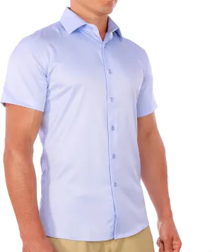 CC Performance Slim Fit Short Sleeve Button Down Shirts for Men | Wrinkle Resistant Casual Button Up Shirts for Men