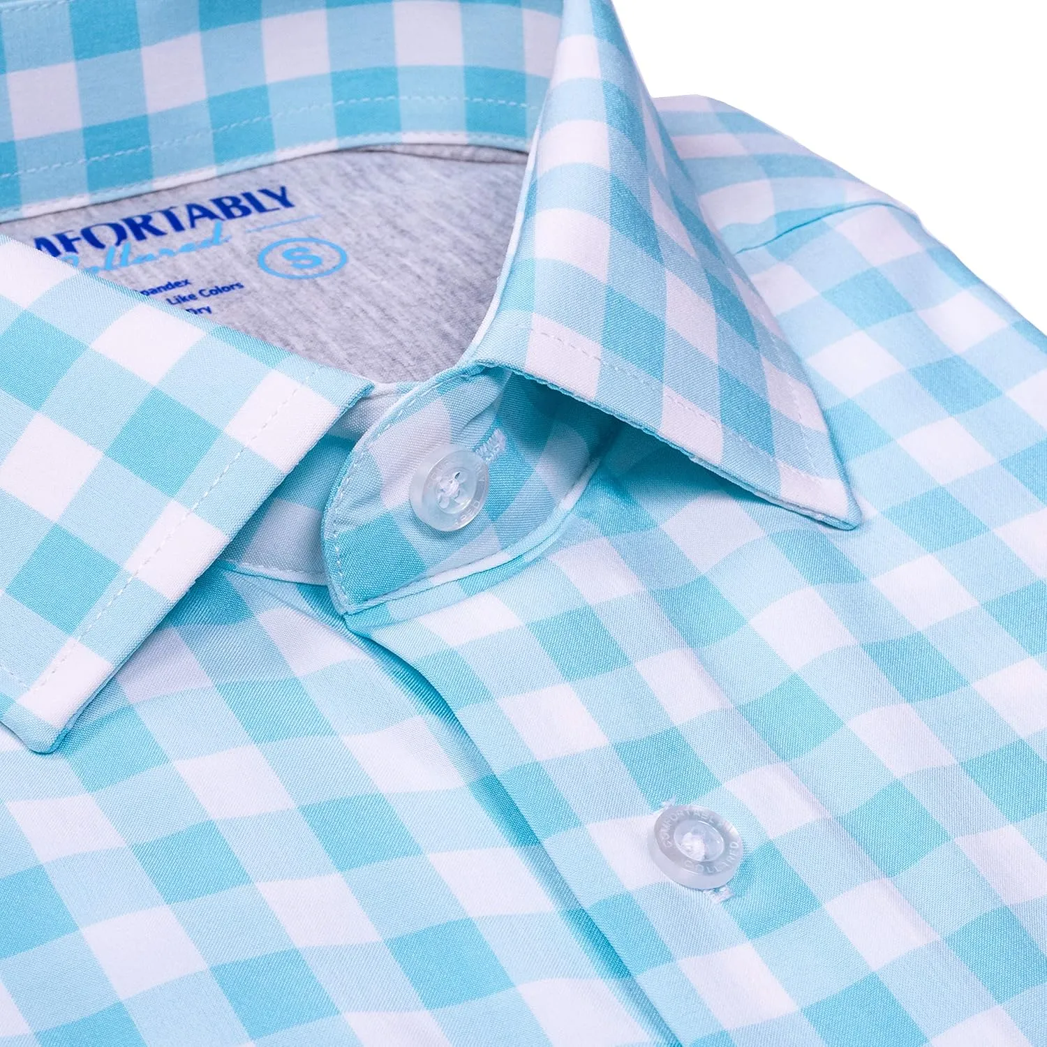 CC Performance Stretch Slim Fit Dress Shirts for Men | Wrinkle Resistant Long Sleeve Button Up Mens Dress Shirts