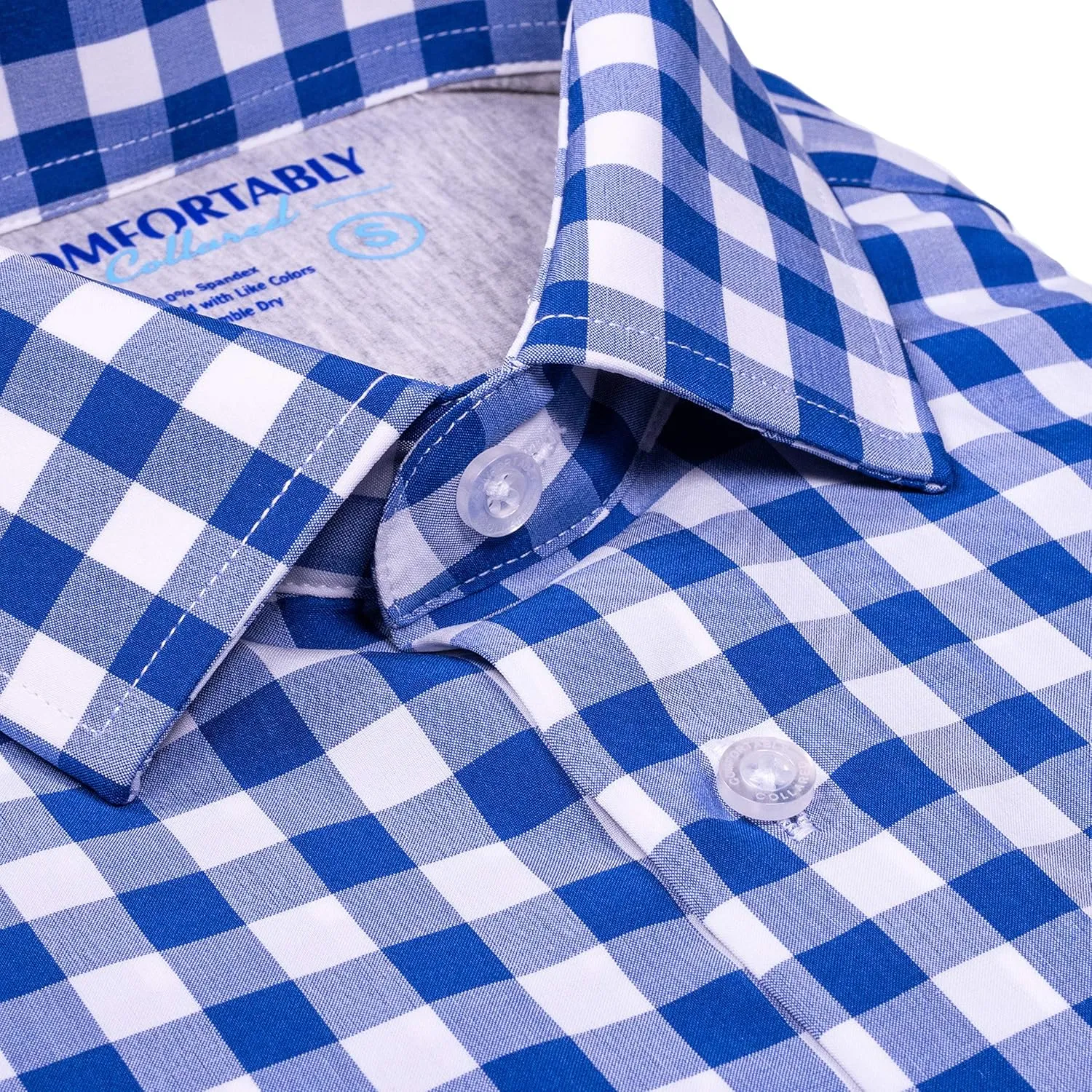 CC Performance Stretch Slim Fit Dress Shirts for Men | Wrinkle Resistant Long Sleeve Button Up Mens Dress Shirts