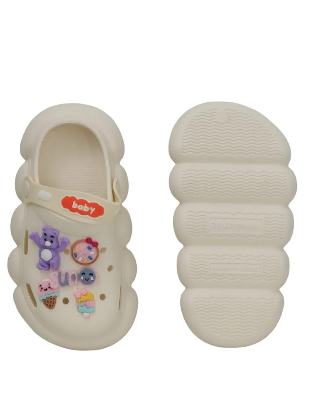 Charming Girl's Fantasy Clogs with Playful Charms