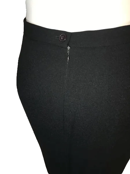 Chaus 70's Above Knee Length Black Professional Skirt Size 4 SKU 000202