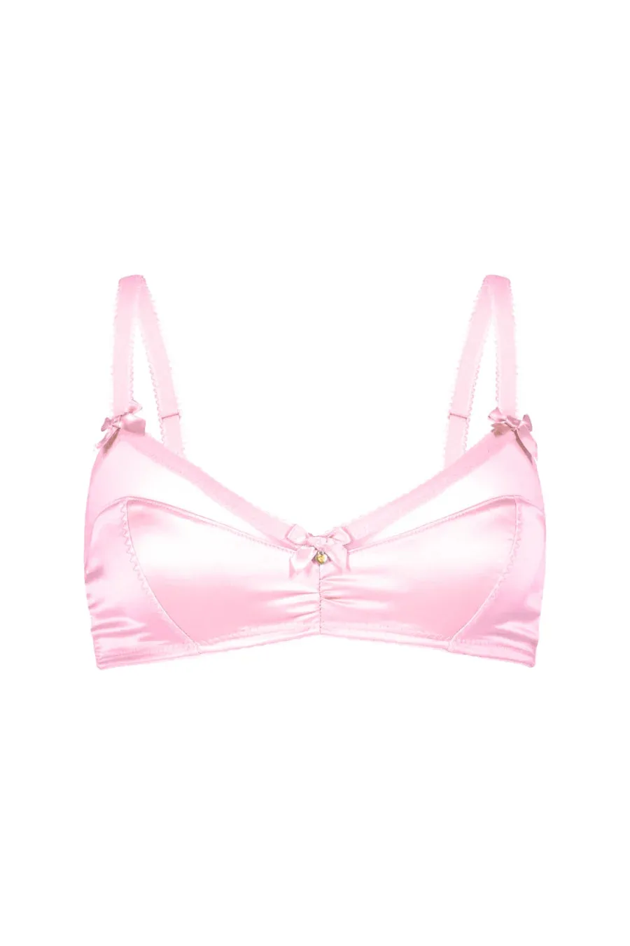 Chouchou Intimates Audrey Satin & Sheer Bralette | Ballet Slipper