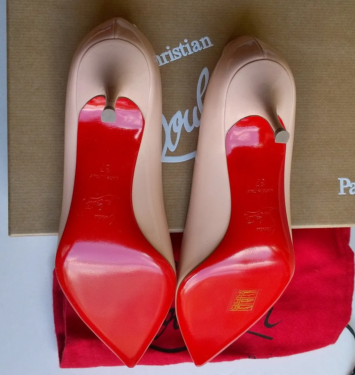 Christian Louboutin Pigalle Follies Pink Patent 55 Heels