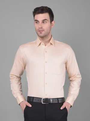 Cobb Solid Beige Smart Fit Formal Shirt