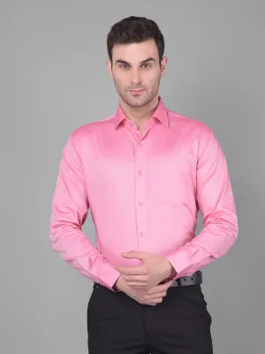 Cobb Solid Flamingo Pink Smart Fit Formal Shirt