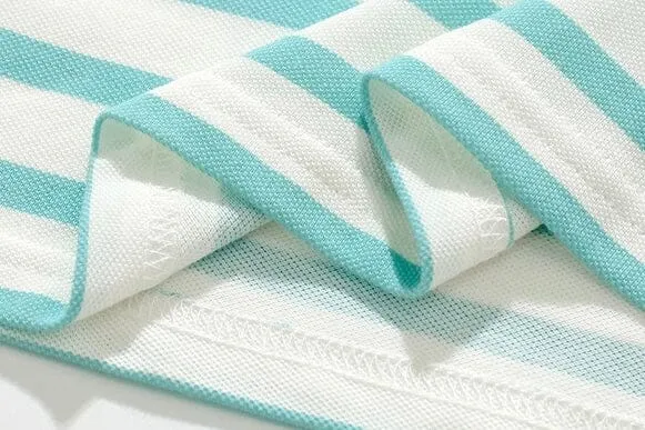 Coconut Tree Striped Polo Shirt