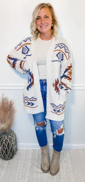 Cozy Vibes Aztec Cardigan