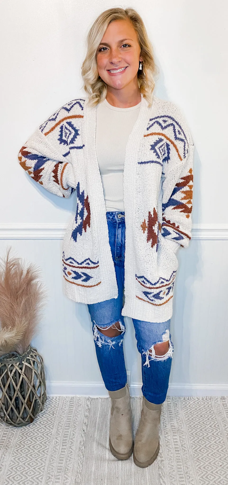 Cozy Vibes Aztec Cardigan