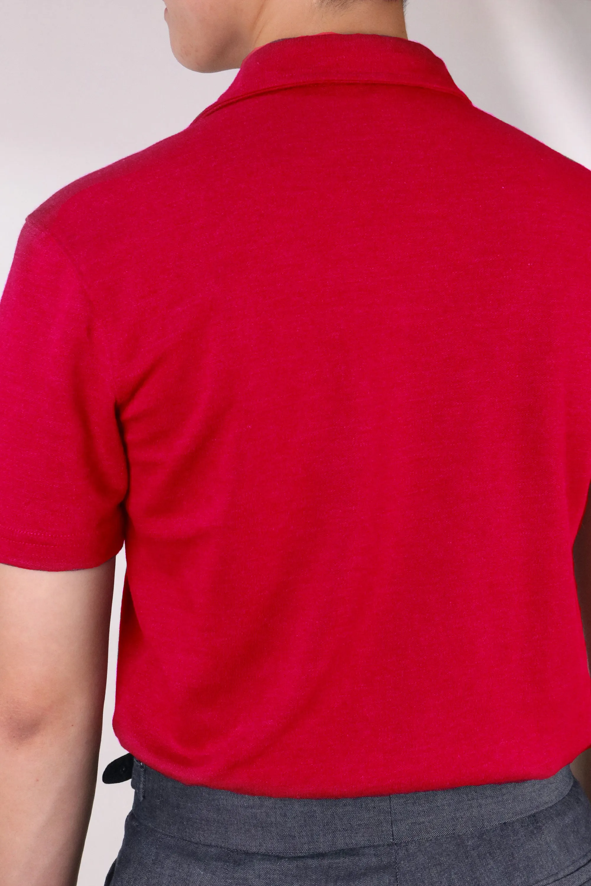 Crimson Red Smart Polo Shirt