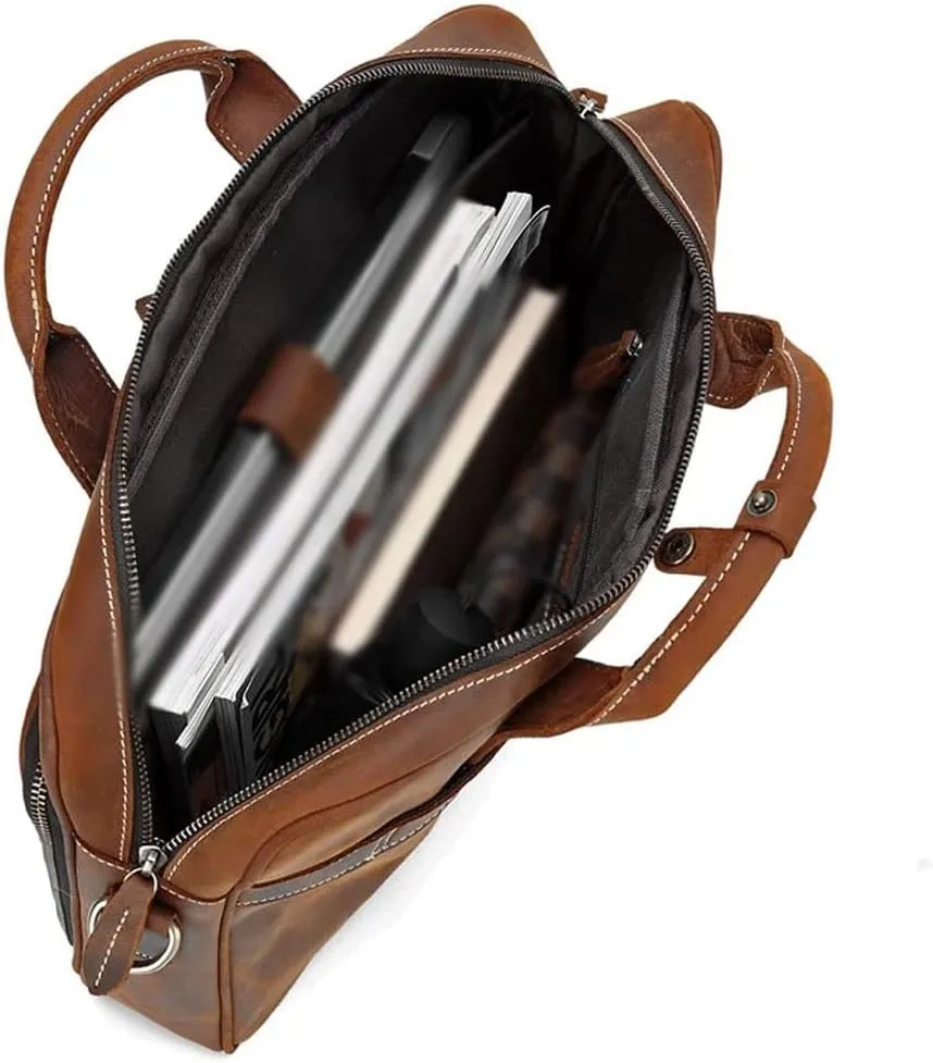 CSCDD Business Men's Laptop Briefcase Bag Men's Laptop Men's Briefcase Document Bag Men's Leather