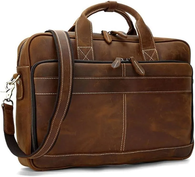 CSCDD Business Men's Laptop Briefcase Bag Men's Laptop Men's Briefcase Document Bag Men's Leather