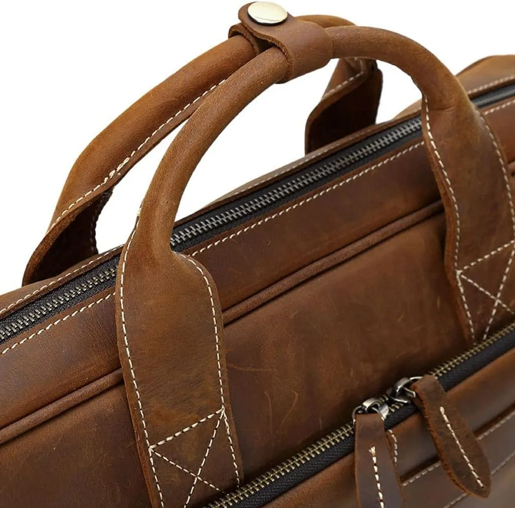 CSCDD Business Men's Laptop Briefcase Bag Men's Laptop Men's Briefcase Document Bag Men's Leather