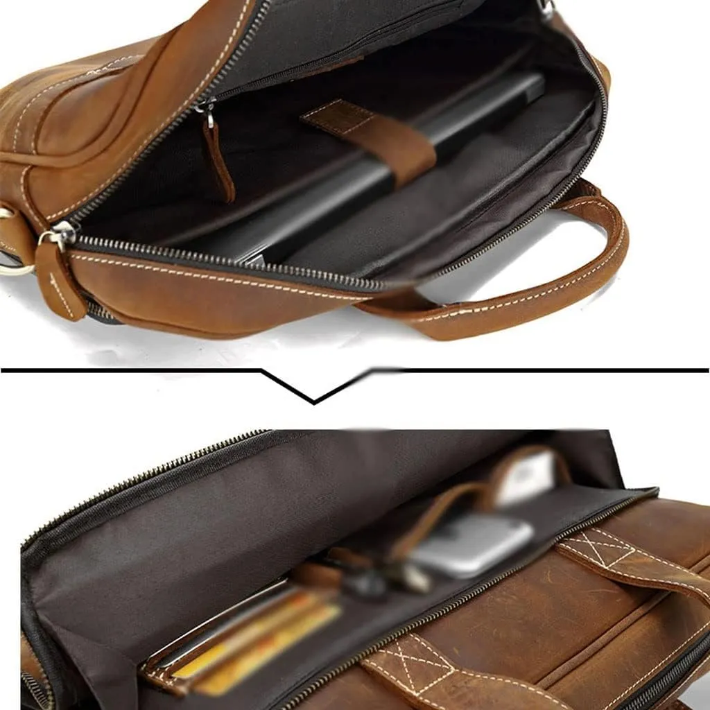 CSCDD Business Men's Laptop Briefcase Bag Men's Laptop Men's Briefcase Document Bag Men's Leather