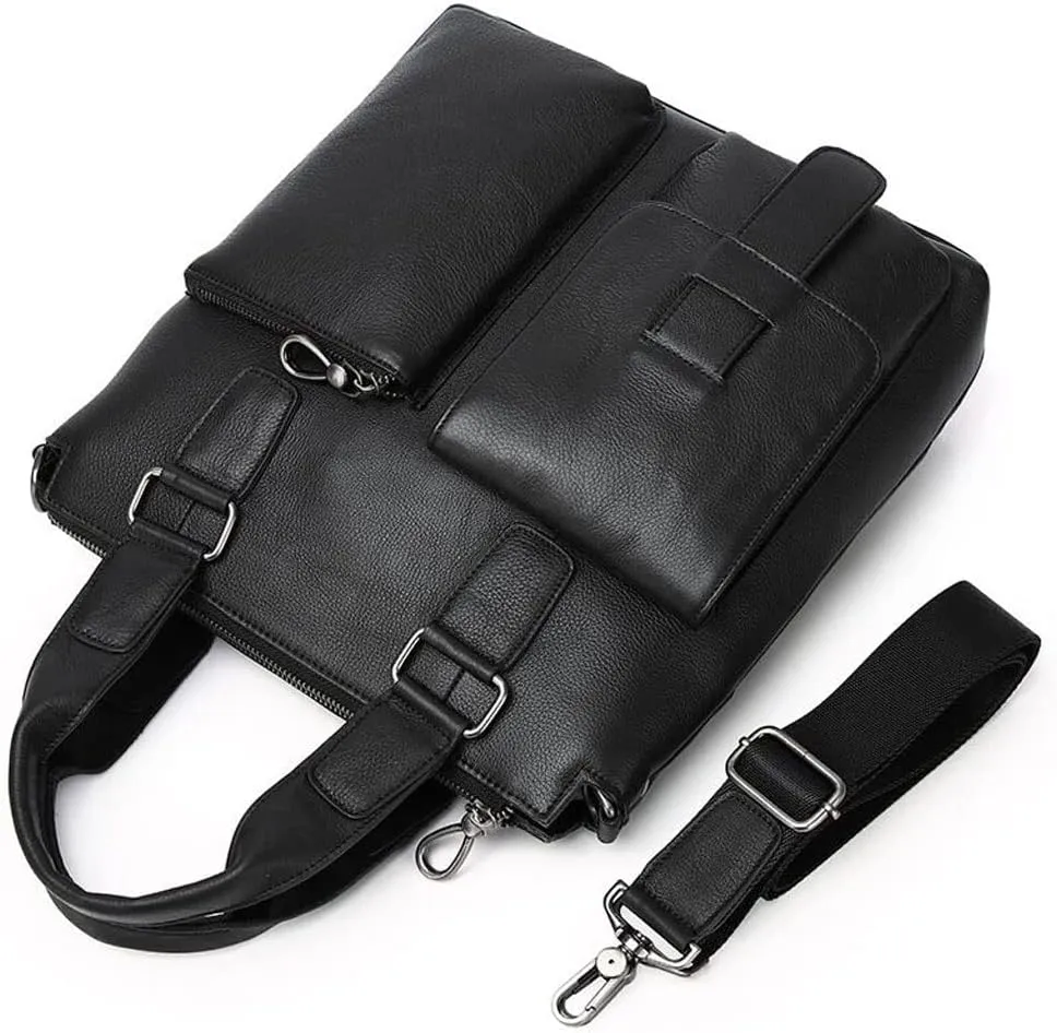 CSCDD Men's Standing Handbag Men's Briefcase Handbag Men's Shoulder Bag Large Travel Messenger Bag