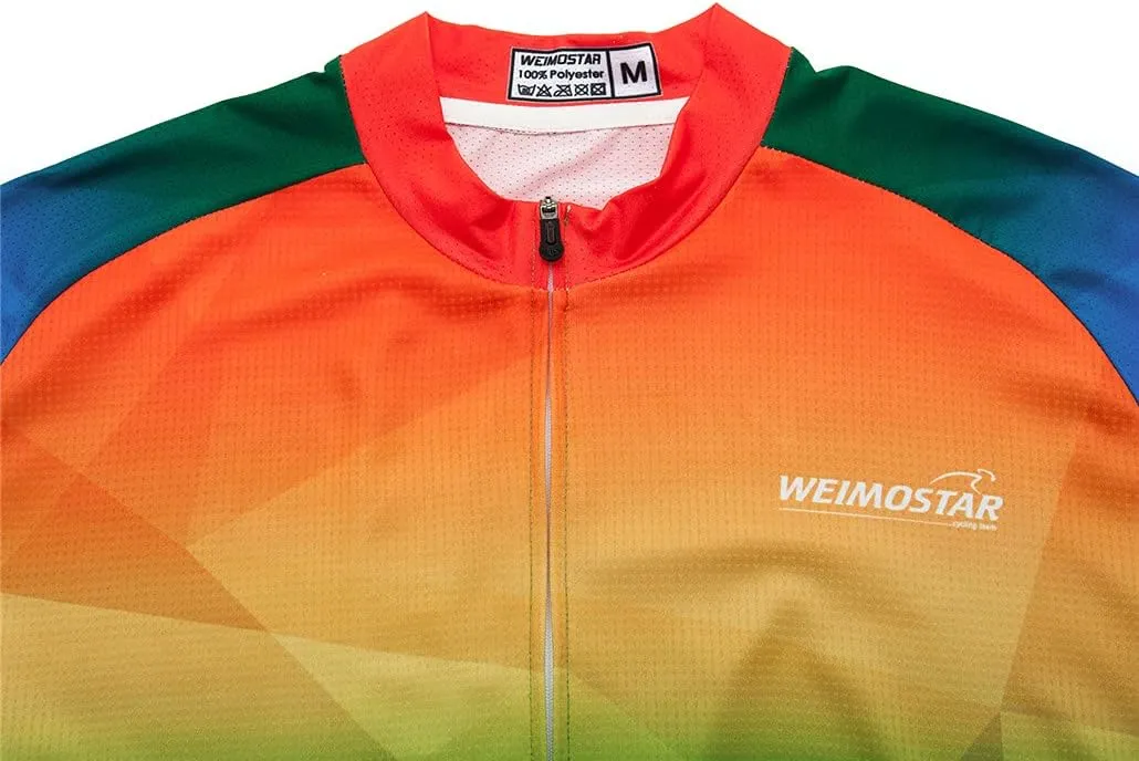 Cycling Jersey Mens Bike Shirt Biking Tops for Road Racing MTB BMX Dirt Road Quick Dry, Comfortable, Moisture Wicking