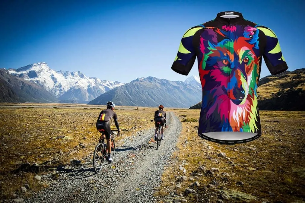 Cycling Jersey Mens Bike Shirt Biking Tops for Road Racing MTB BMX Dirt Road Quick Dry, Comfortable, Moisture Wicking