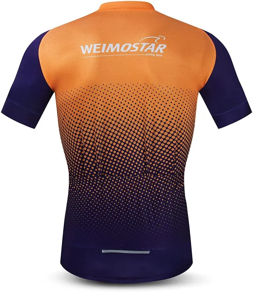Cycling Jersey Mens Bike Shirt Biking Tops for Road Racing MTB BMX Dirt Road Quick Dry, Comfortable, Moisture Wicking