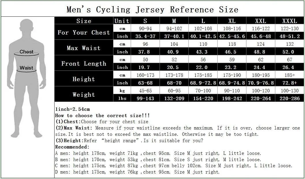 Cycling Jersey Mens Bike Shirt Biking Tops for Road Racing MTB BMX Dirt Road Quick Dry, Comfortable, Moisture Wicking