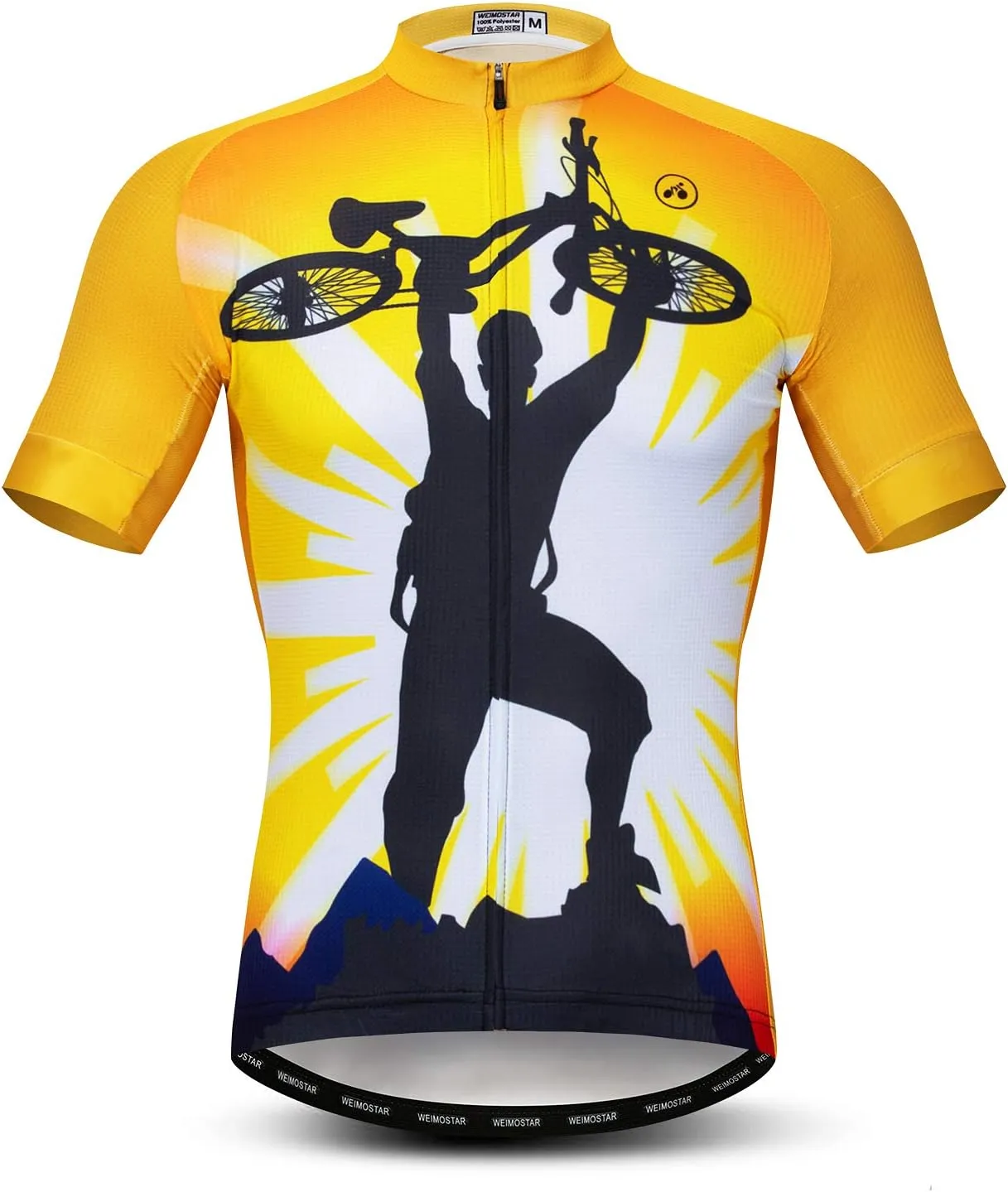 Cycling Jersey Mens Bike Shirt Biking Tops for Road Racing MTB BMX Dirt Road Quick Dry, Comfortable, Moisture Wicking