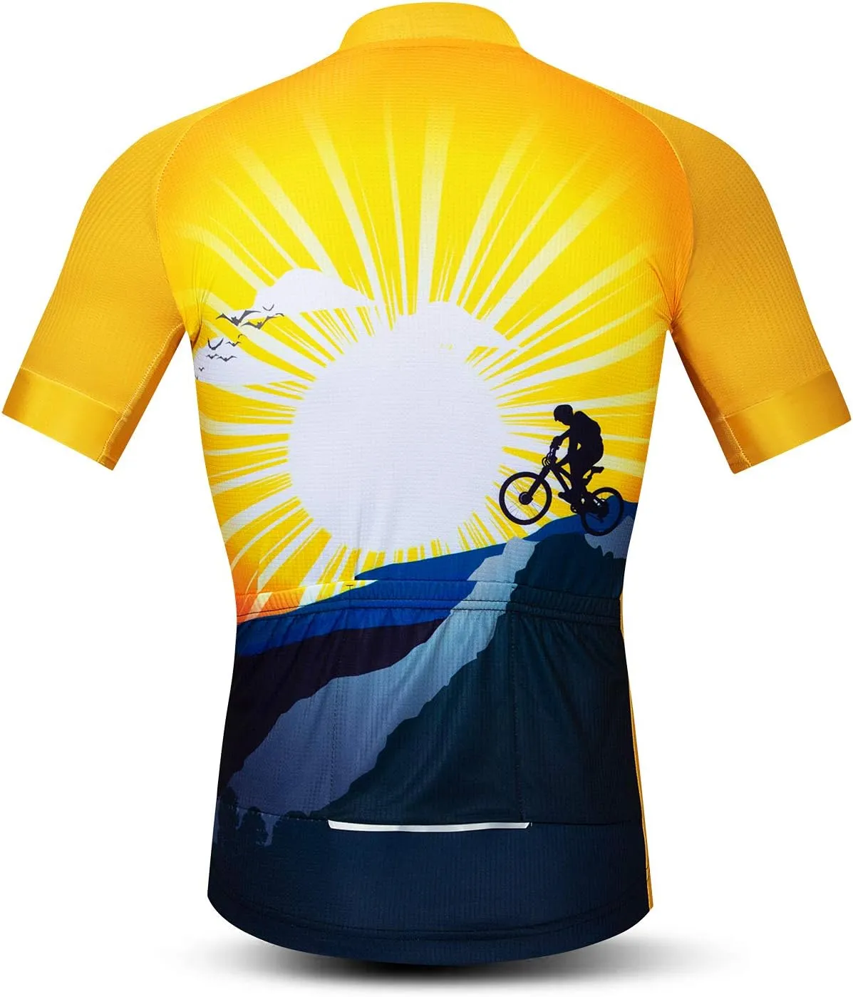 Cycling Jersey Mens Bike Shirt Biking Tops for Road Racing MTB BMX Dirt Road Quick Dry, Comfortable, Moisture Wicking