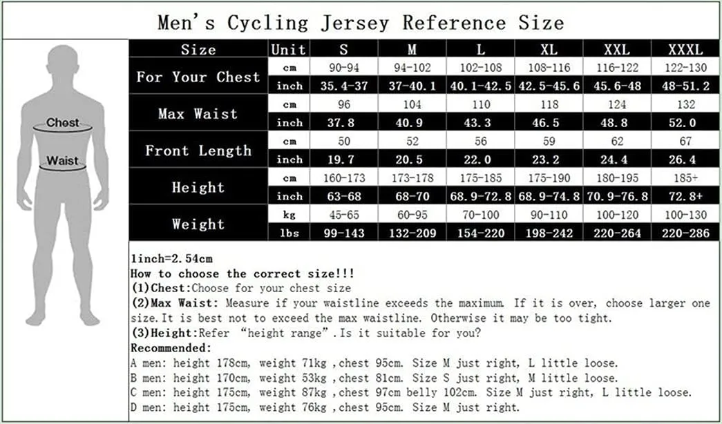 Cycling Jersey Mens Bike Shirt Biking Tops for Road Racing MTB BMX Dirt Road Quick Dry, Comfortable, Moisture Wicking